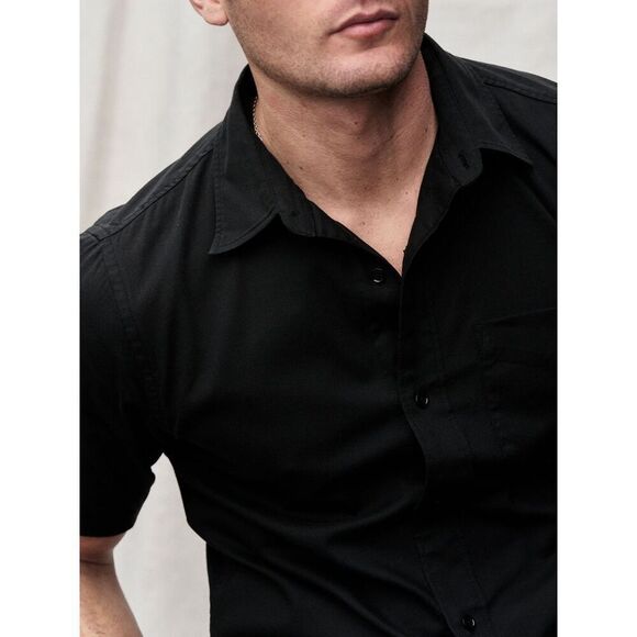 ✨BUCK MASON DRAPED TWILL S/S ONE POCKET SZ LARGE SHIRT✨ - Picture 5 of 11